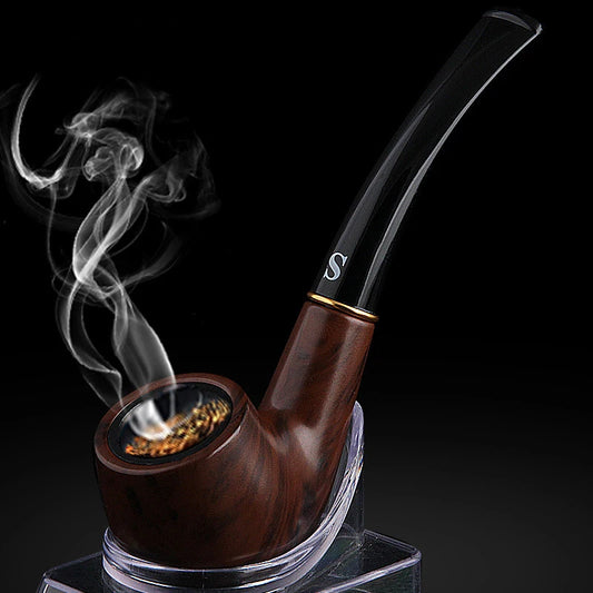 Resin ebony wood tobacco pipe