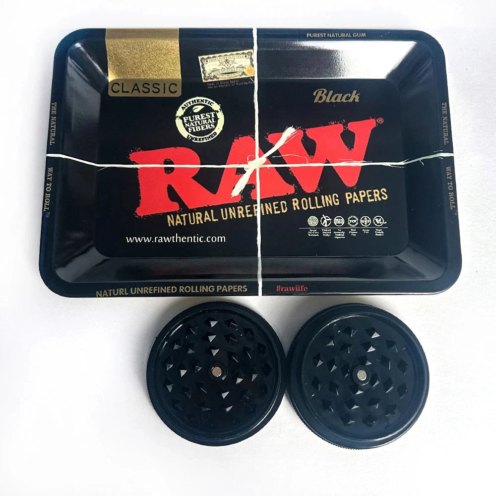 Raw Smoking tray with grinder and joint holder