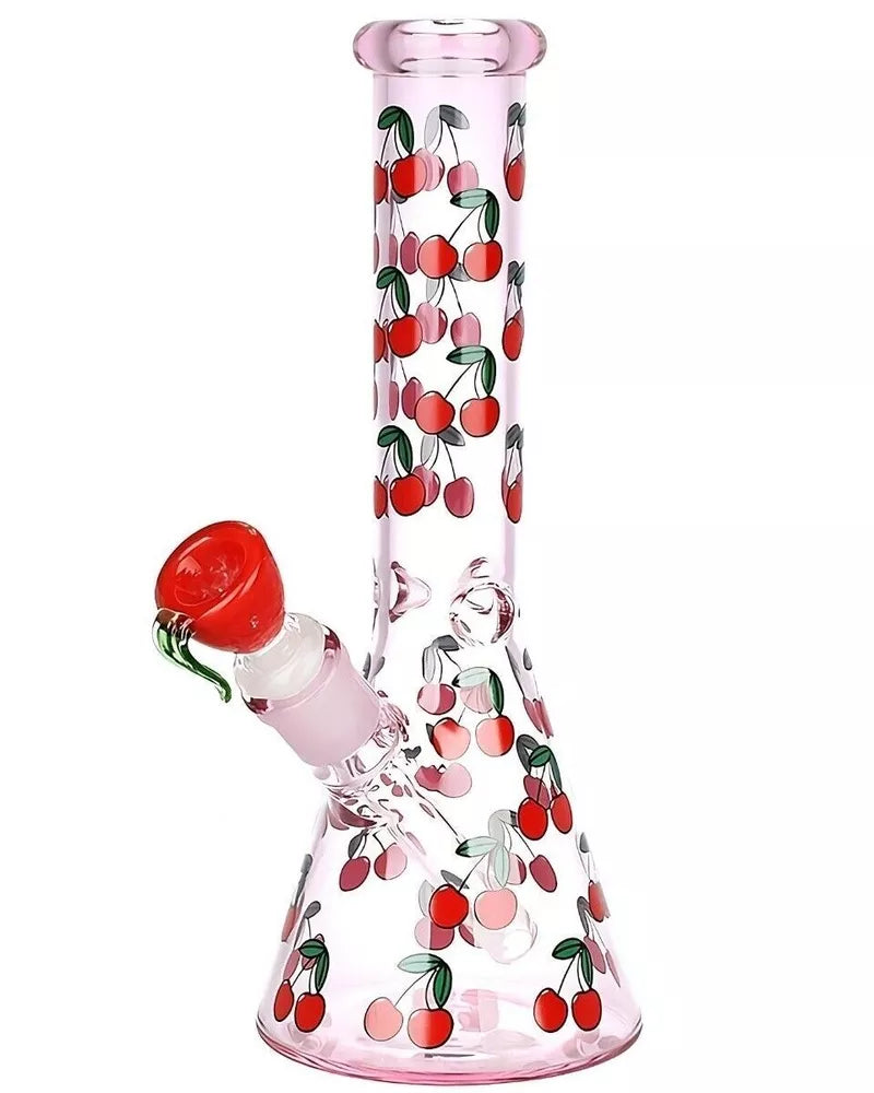 Cute pink beaker bong 10"