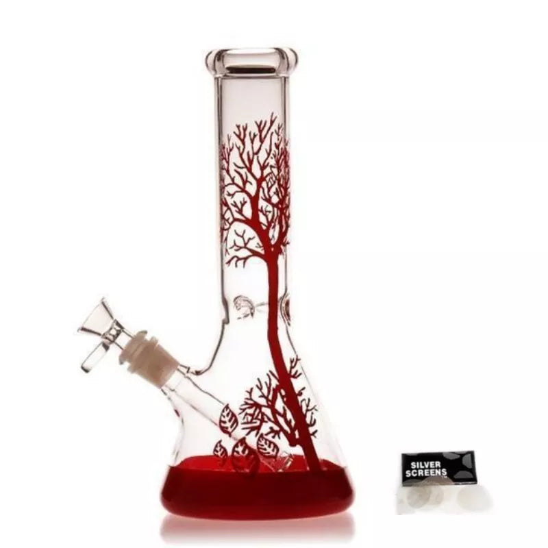 Red tree beaker bong 11"