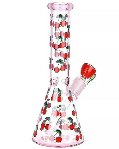 Cute pink beaker bong 10"